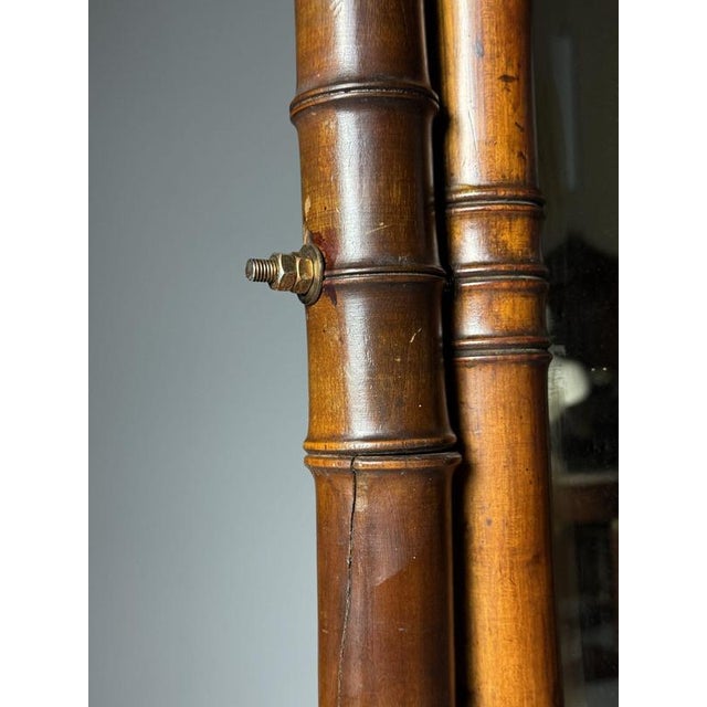 Faux Bamboo Cheval Mirror, 1900s For Sale - Image 12 of 18