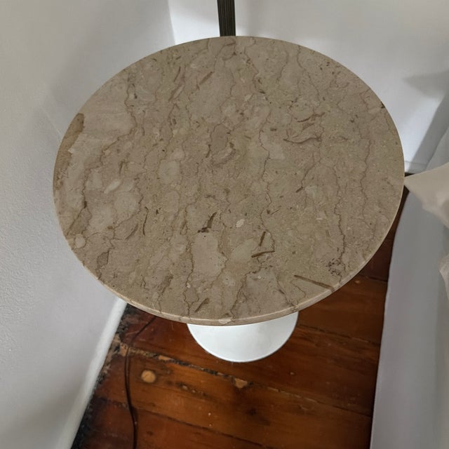Stone 1960s Vintage Tulip Style Round Table For Sale - Image 7 of 7