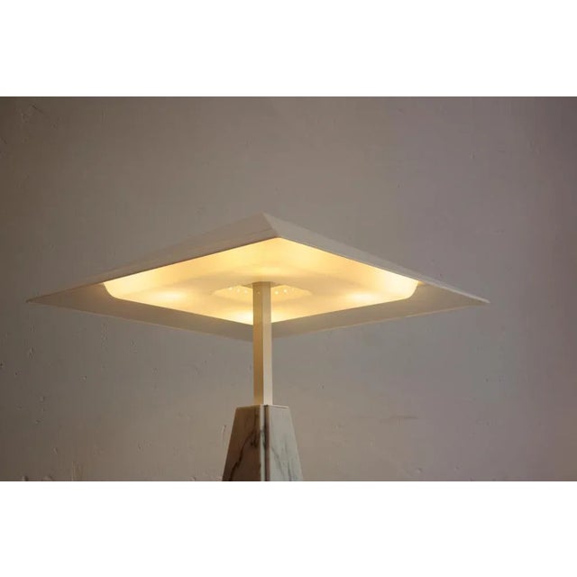 Cream Abat Jour Table Lamp in White Marble by Cini Boeri for Arteluce, 1970s For Sale - Image 8 of 13