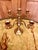 A beautifully decorated, light-colored, solid, vintage brass plant stand that complements almost any setting. The ashtray...