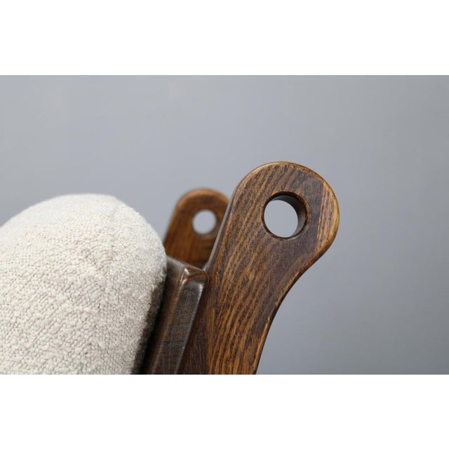 Brutalist Oak Armchairs, Czechoslovakia, 1970s, Set of 2 For Sale - Image 12 of 17