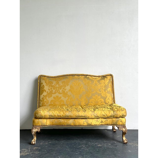 Vintage Lillian August Fleur De Lys Banquette Sofa For Sale - Image 16 of 18
