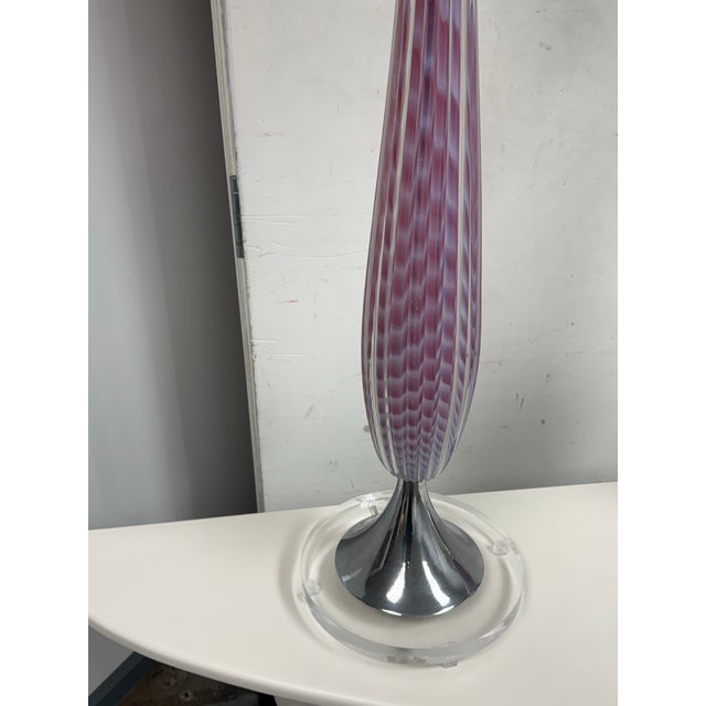 Glass DWM Maloos Custom Design Opalescent Murano Table Lamps, Pair For Sale - Image 7 of 12