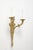 1950's solid bronze French wall sconces, fully restored and newly rewired, with minor wear and patina due to age and use.