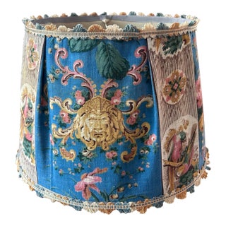 Antique Fabric Handmade Lampshade For Sale