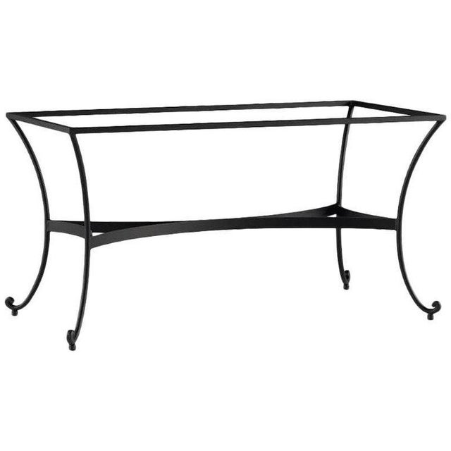 Metal Patio or Garden Dining Room Table in Wrought Iron With Glass Top For Sale - Image 7 of 7