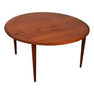 Teak Midcentury Round Coffee Table Peter Hvidt & Orla Molgaard-Nielsen for France & Son For Sale