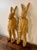 Mid-Century Modern Vintage Hand Carved Wooden Rabbit Wall Hooks, Coat Rack, Pair, Philippines For Sale - Image 3 of 9