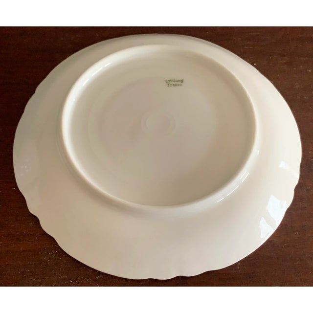 Ceramic Haviland Limoges France Ranson Blank White 5 Piece Place Setting Dinnerware Bone China Scalloped For Sale - Image 7 of 10