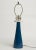 1970s Gerald Thurston Blue Enamel Laurel Table Lamp Wishbone 1970s For Sale - Image 5 of 13