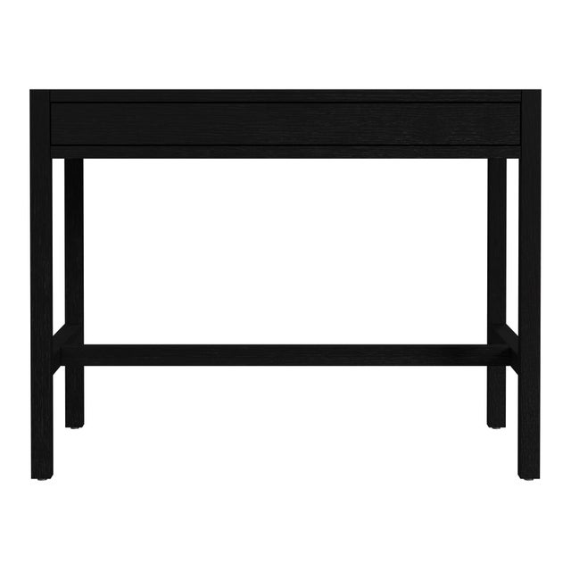 Lark 40 in. W Rectangular Wood 2 Drawer Writing Desk, Washed Black For Sale In Chicago - Image 6 of 8