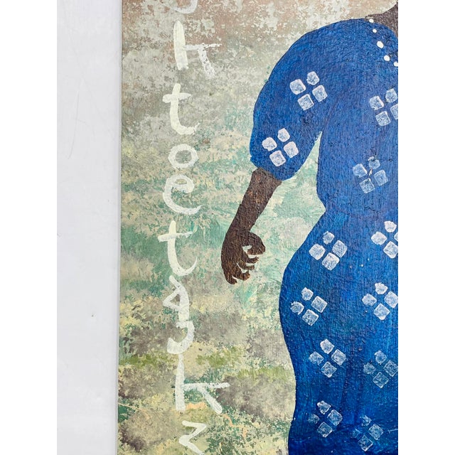 Vintage Painting by Black Joe Jackson (Us 1922-1997) Titled "Gon Ta Skol" For Sale - Image 9 of 11