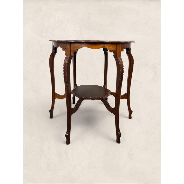 Antique English Oak Pie Crust Occasional Table For Sale - Image 4 of 8
