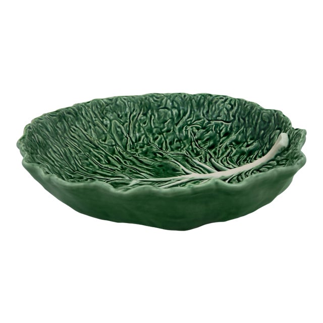 Bordallo Pinheiro Cabbage Salad Bowl 170 oz, Green For Sale