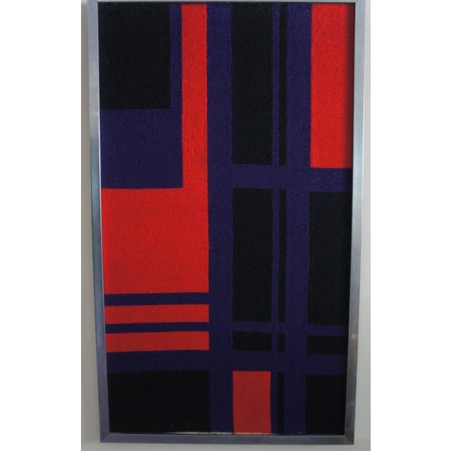 MidCentury Modern Abstract Geometric Needlepoint Artwork Chairish