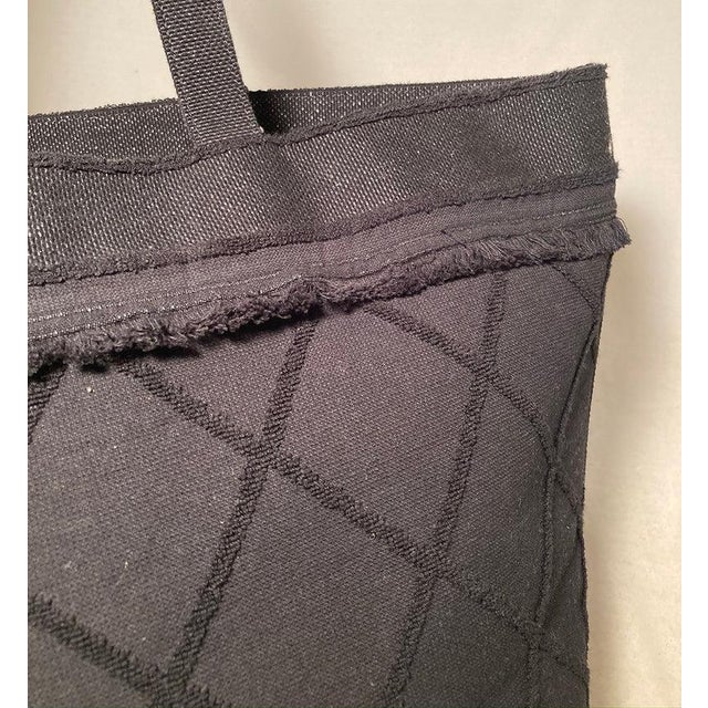 Early 21st Century Chanel Black Canvas Raw Edge Tote Bag For Sale - Image 5 of 9