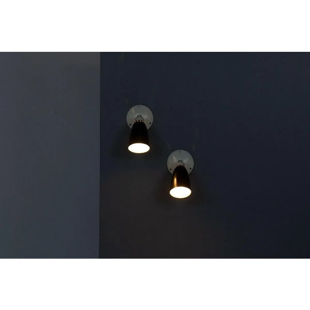 1950s Vintage Wall Lights in Metal, 1950, Set of 2 For Sale - Image 5 of 6