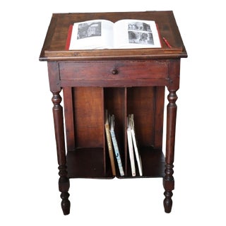 Antique 19th Century Writing and Reading Stand in Poplar Wood For Sale