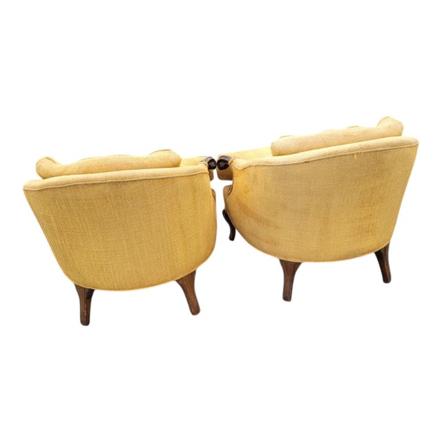 Wood Mid 20th Century Pair of Mid-Century Modern American Club Chairs For Sale - Image 7 of 18