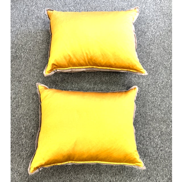 Newly made, custom linen and silk English/French Chinoiserie pillows with Flange. 10/90 fill