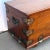 Mid 18th Century Indo-Portuguese Goan Brass Mounted Teak Storage Trunk on Wheels For Sale - Image 15 of 17