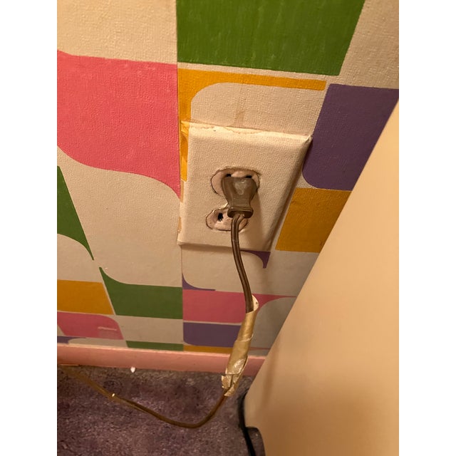 VTG 1960s MCM Lt. Pink Tulip-Shaped Corded Swag Pendant Light W/Extra Long Chain For Sale In Baltimore - Image 6 of 7