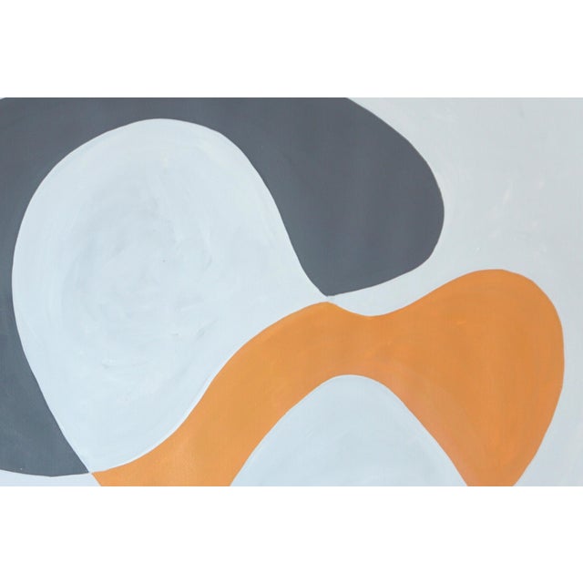 Gray 2026, Organic Modern, Mid Century Shapes Diptych, Pastel Dance, Acrylic Painting on Paper in Soft Palette by Ryan Rivadeneyra For Sale - Image 8 of 10