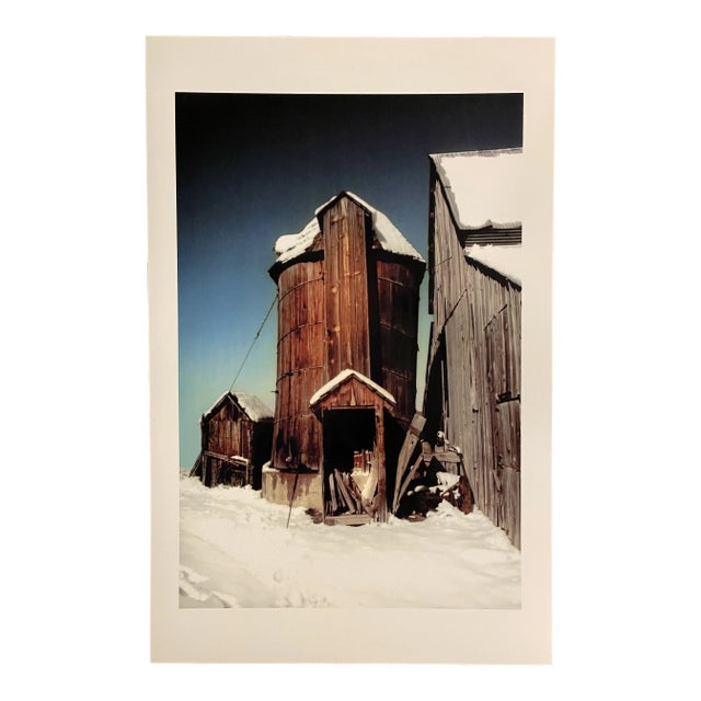 Gleb Derujinsky "Winter Silo" Contemporary Landscape Photograph Print For Sale