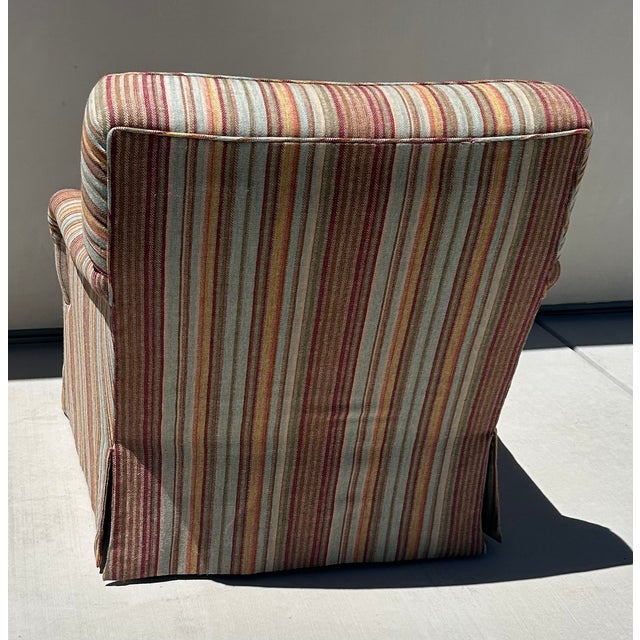 English Custom English Club Chair and Ottoman From the Collection of Anthony P. Browne For Sale - Image 3 of 5