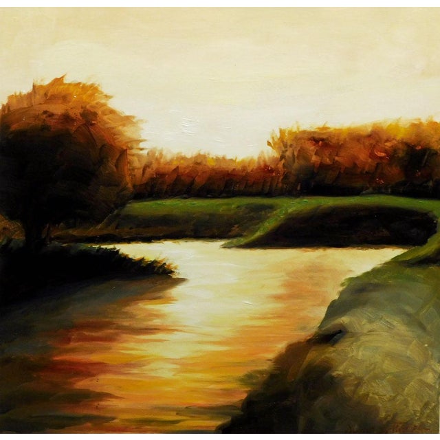 "Dusk" by James Thorpe Original Acrylic Painting on paper Hand signed by the artist Size: 30" x 22" Image Size: 14" x 14"...