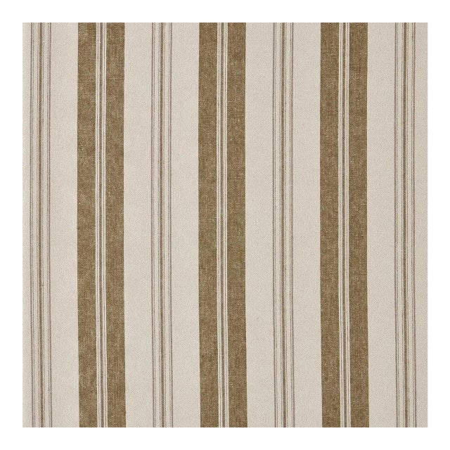 Sanderson Highgrove Stripe Fabric in Meadow Moss - a sample For Sale