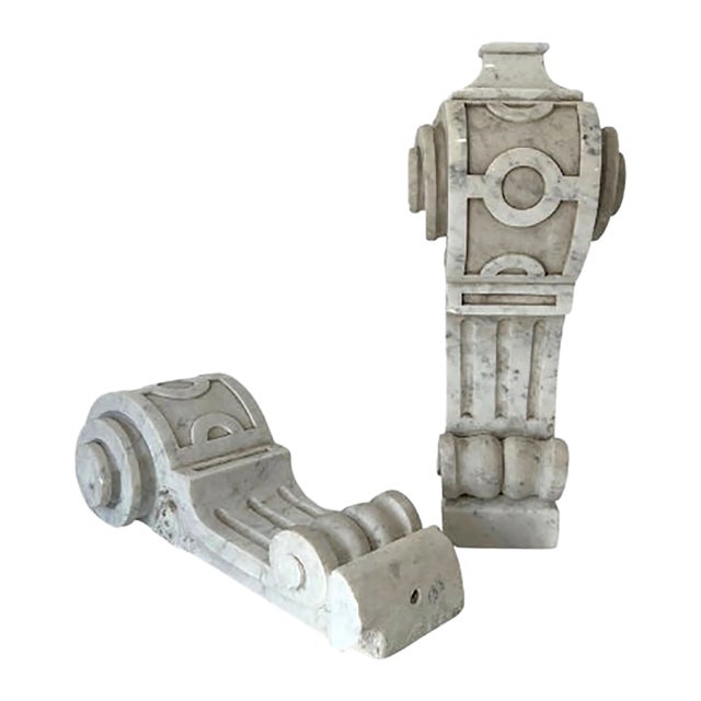 19th Century Marble Corbels- a Pair For Sale