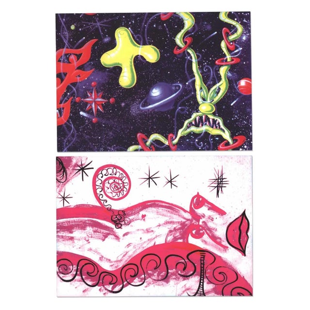 Vintage Kenny Scharf Designed Club Invites 1990s Nyc For Sale - Image 4 of 4