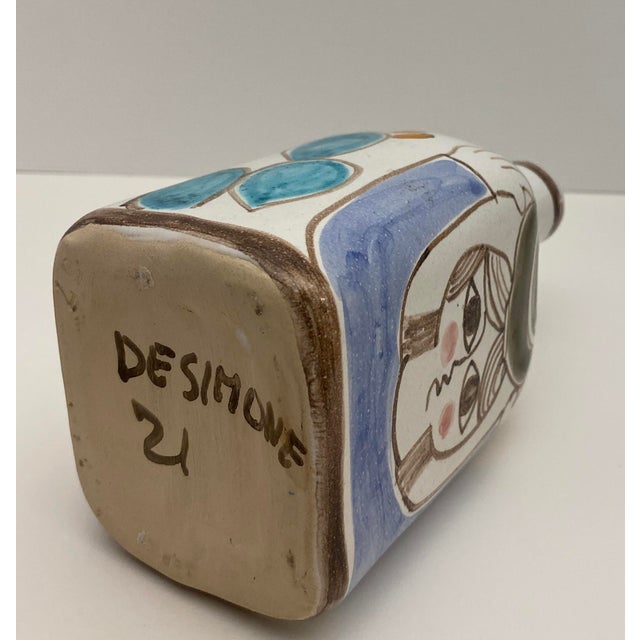 Giovanni Desimone Mid-Century Modern Hand-Painted Ceramic Vase by Giovanni DeSimone For Sale - Image 4 of 6