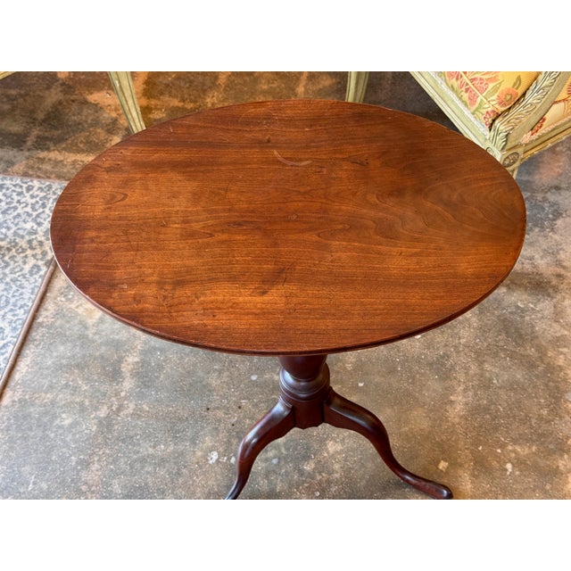 Brown 19th Century Oval Tilt-Top Pedestal Table For Sale - Image 8 of 12