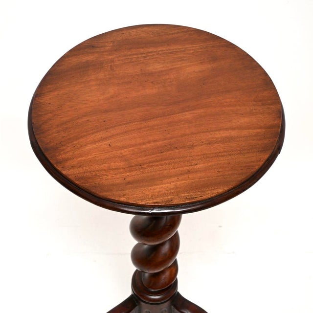 Antique Victorian Barley Twist Occasional Table, 1850 For Sale - Image 4 of 10
