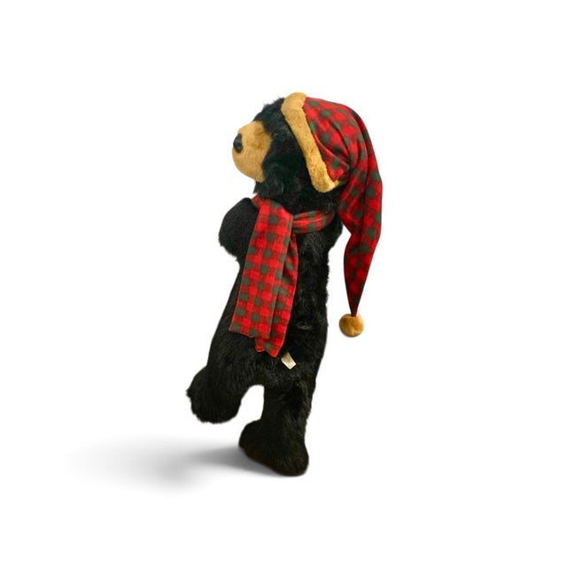 Late 20th Century Late 20th Century Large Bear With Sled and Welcome Sign Large Display Vintage Holiday Rustic Decor Decor For Sale - Image 5 of 8