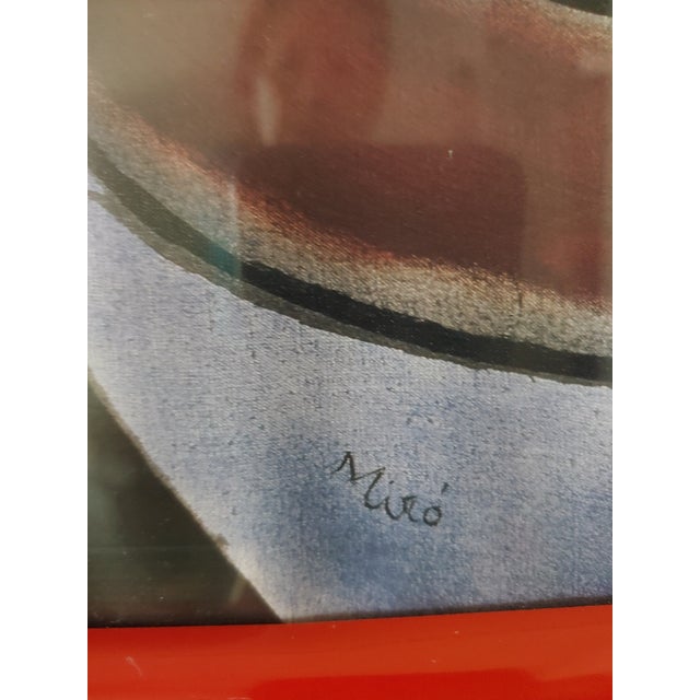 Mid-Century Modern 1980s Netherlands Print Poster of Joan Miro Work, Framed For Sale - Image 3 of 6