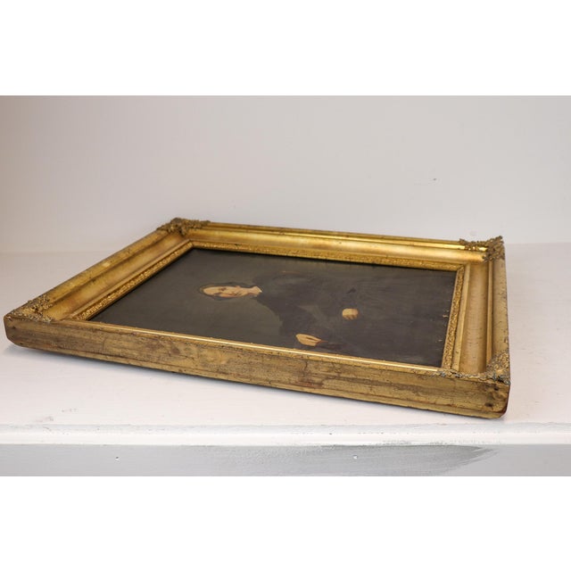 19th Century Victorian Oil Portrait Pendant Pair in Gilt Frames For Sale - Image 12 of 16