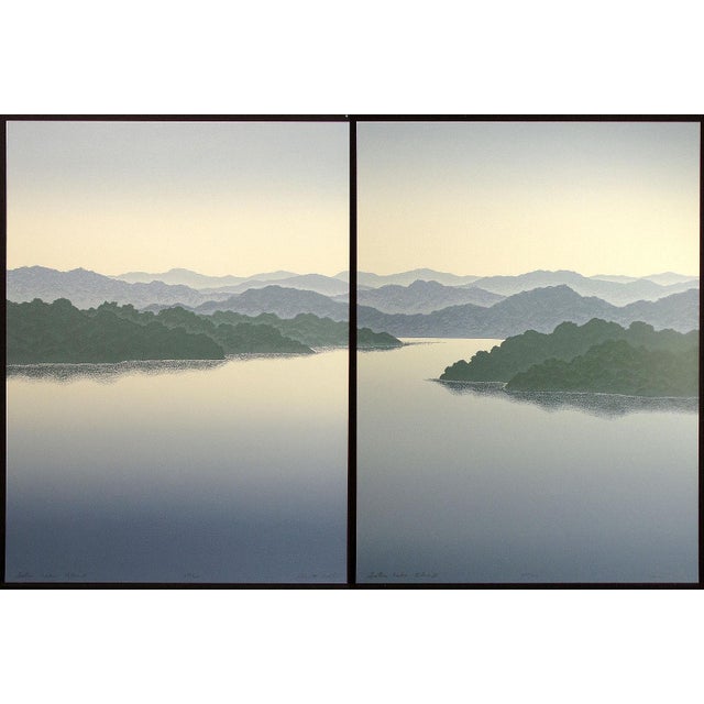 Scott Nellis "Gatun Lake Blue I& Ii" Hand Signed & Numbered Fine Art Serigraph For Sale