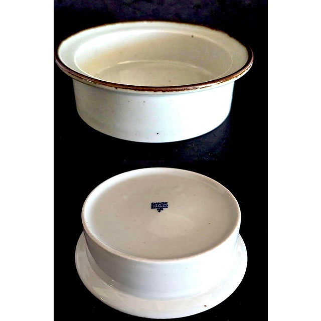 Beige 1960s Dansk Brown Mist Set With Coffee Pot, Bowls, Saucers - 18 Pieces For Sale - Image 8 of 16