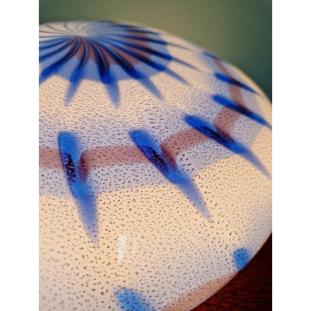 Blue and White Murano Glass Ceiling Light, Italy, 1970s For Sale - Image 11 of 16