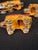Antique Kilgore Cast Iron Train Set Orange Locomotive Coal Tender Passenger Car For Sale - Image 10 of 18