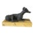 1960s Mottahedeh Italian Greyhound Porcelain Sculpture on Faux Marble Plinth For Sale