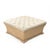 The Quincy Ottoman from Zentique is a substantial square ottoman with a deeply tufted natural linen top and burlap-wrapped...