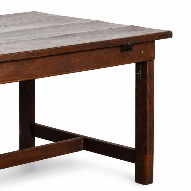 19th Century Long French Oak Refectory Table For Sale - Image 14 of 17