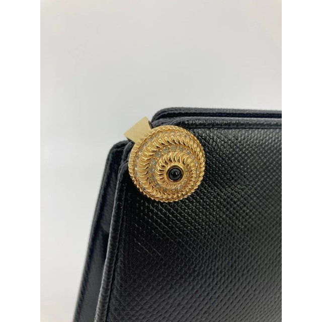 Judith Leiber Black Lizard Crystal Shells Clutch For Sale - Image 9 of 12
