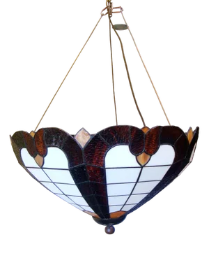 Hanging Light with Stained Glass by Anatoly Grischenko, 1990s