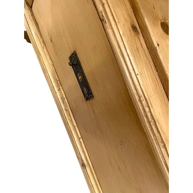 Farmhouse Antique French Pine Twoo Door Armoire Drawer to Base For Sale - Image 3 of 12
