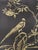 Chinoiserie Hand‑Painted Black Gold Chinoiserie Wall Panel, Floral & Bird Motifs For Sale - Image 3 of 6